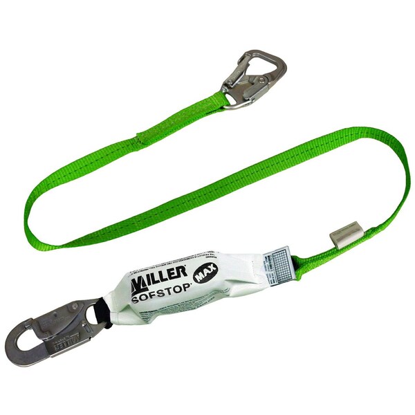 Honeywell Miller 6-Ft. Single Leg, 1 Locking Snap Hook And 1 5K Snap Hook, Green - 940B/6FTGN