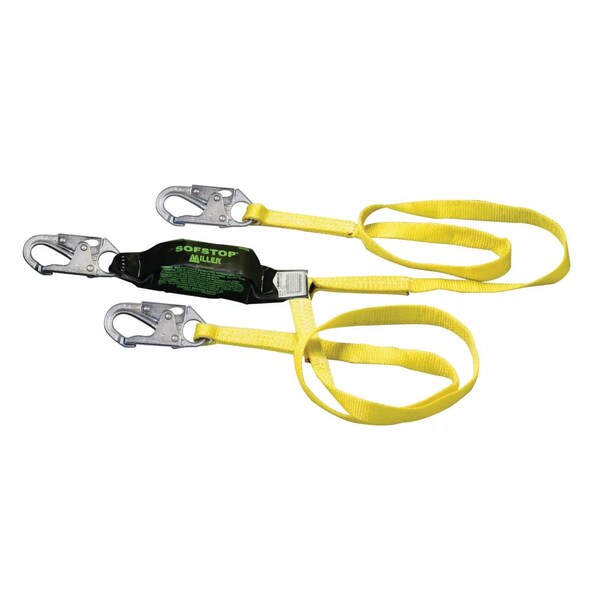 Honeywell Miller Two Legged, 6 Ft Kevlar Lanyard W/1 Locking Snap Hook, And 2 2 1/2 In Rebar Hooks - 8798KR/6FTBL