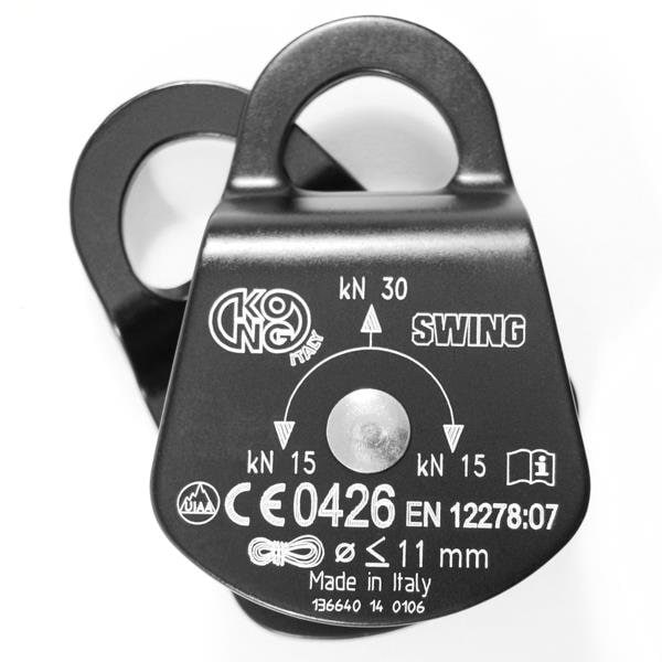 Kong Usa Swing Pulley, Aluminum, Nylon Wheel, Blk - 993N00400KK