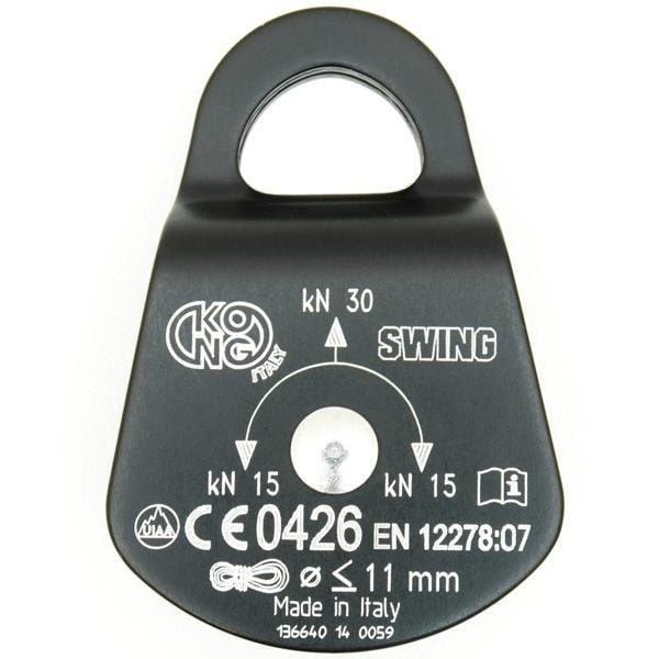 Kong Usa Swing Pulley, Aluminum, Nylon Wheel, Blk - 993N00400KK