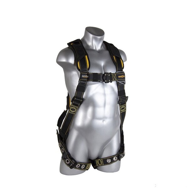 Guardian FALL PROTECTION Harness, Series: Cyclone, S, 130 to 420 lb, Tongue Leg Strap Buckle, Quick-Connect C - 21041