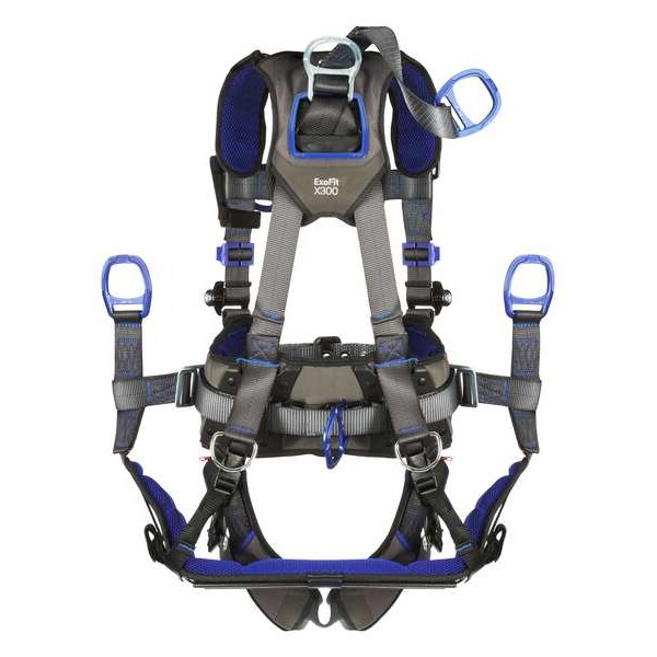 3M Dbi-Sala ExoFit(TM) X300 Fall Protection Harness, S, 420 lb, Quick-Connect Chest/ Tongue Leg Buckles - 1113290