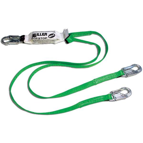 Honeywell Miller Shock Absorbing Lanyard, 6 ft., Green - 980WLS-Z7/6FTGN