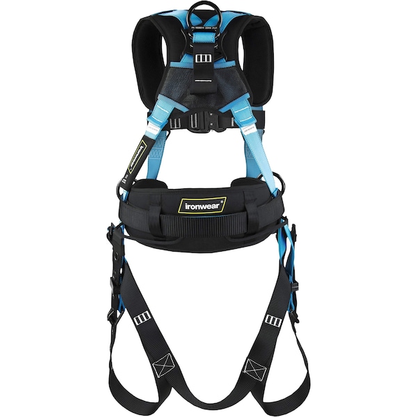 Ironwear Premium Full Body Harness with Quick Release Chest Connector | 420 Lbs Capacity and 4 D-Rings - 2161-LG-XL