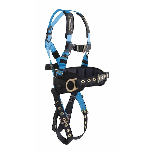 Ironwear Full Body Harness with Shoulder Pads and adjustable Back Support Belt | ANSI Z359.11-2014 Compliant - 2150-LG-XL