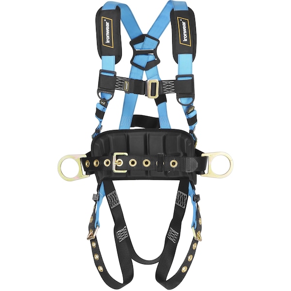 Ironwear Full Body Harness with Shoulder Pads and adjustable Back Support Belt | ANSI Z359.11-2014 Compliant - 2150-LG-XL