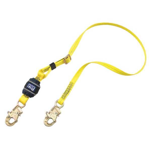 3M Dbi-Sala Shock Absorbing Lanyard, 6 ft., Yellow - 1246234