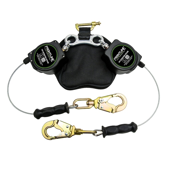 Frontline Leading Edge Cable Twin Leg 8' SRL with Steel Snap Hook Ends - RPG082SLE