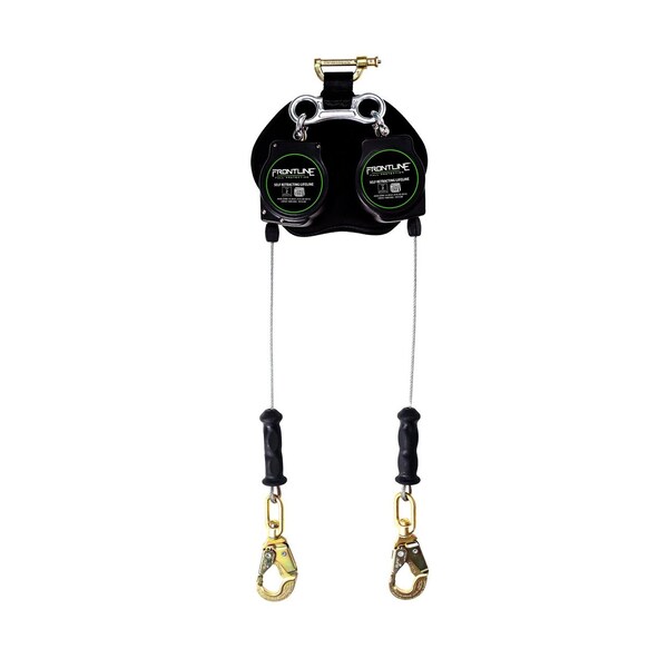 Frontline Leading Edge Cable Twin Leg 8' SRL with Steel Snap Hook Ends - RPG082SLE