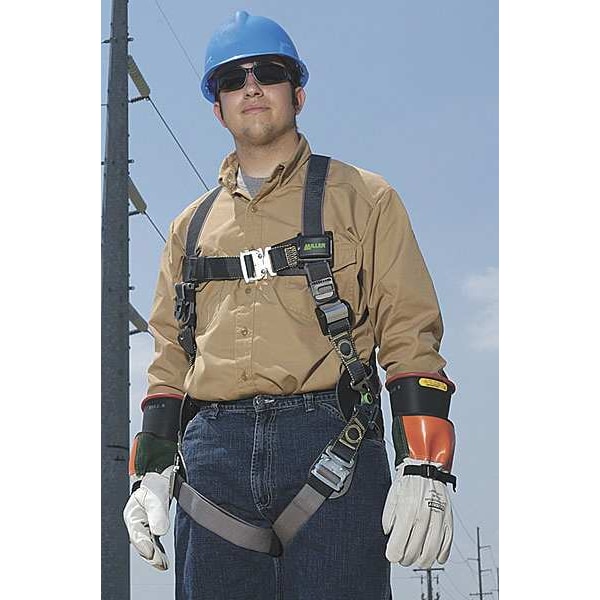 Honeywell Miller Revolution(R) Arc-Flash Rated Full Body Harness, L/XL, 400 lb., Quick-Connect Chest/ - RKNARRL-QC-BDP/UBK