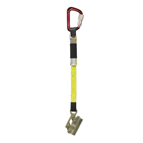 Super Anchor Safety 18" Web Lanyard w/No. 5006-Z Aluminum Carabiner & No. 4015-M Integral Adjuster - 6007M-18A