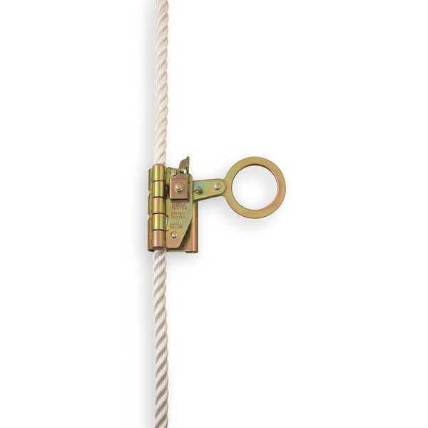 3M Protecta Rope Grab, Steel, 310 lb., Gold, For Rope Size: 5/8 in , Cam Locking System - AC202D