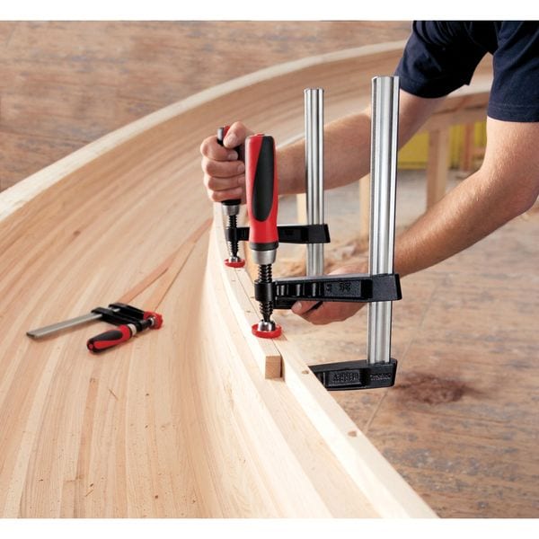 Bessey 12 in Bar Clamp, Composite Plastic Handle and 4 in Throat Depth - TG4.012+2K