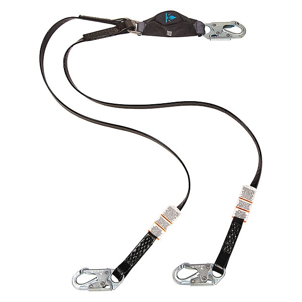 Msa Safety Anti-Corrosion Twin Leg Energy Absorbing Lanyard, 6 Ft, Small Snaphook Csa Z259.11-17 - 10207253
