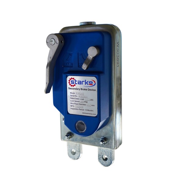 Starke Secondary Brake Device, 3,527 lb, 40Ft Rope - S3KLAS-40