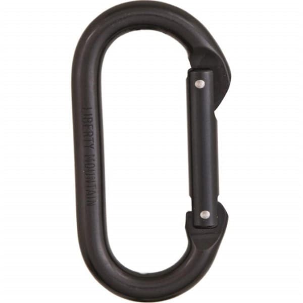 Liberty Mountain Black Oval Carabiner with 20kN Strength - 433013