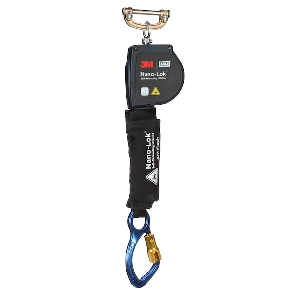 3M Dbi-Sala Self-Retracting Lifeline, 420 lb Weight Capacity, Black - 3100577