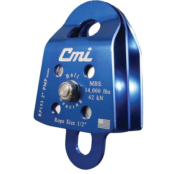 Cmi 2 in. Double Aluminum Sheave Bearing Pulley - 435489