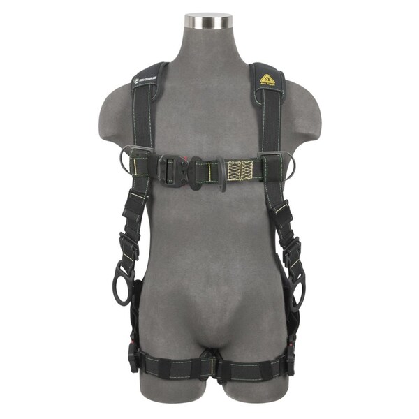 Safewaze Arc Flash Full Body Harness: DE 3D, DE QC Chest, DE FD, DE QC Legs, M - 022-1038