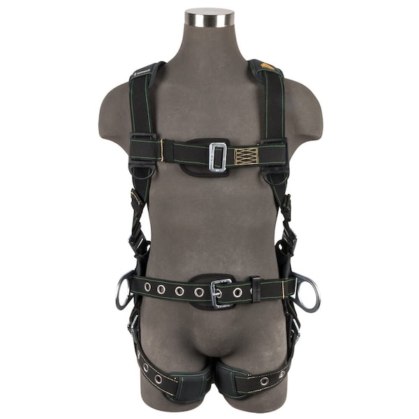 Safewaze Arc Flash Construction Harness: 3D, MB Chest, TB Legs, 3X - 020-1350