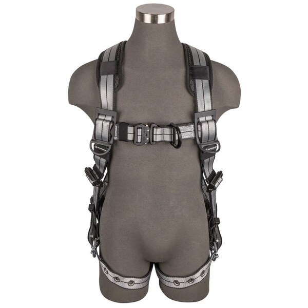 Safewaze PRO+ Slate Full Body Harness: Alu 1D, Alu QC Chest, Alu FD, TB Legs, M - 020-1214