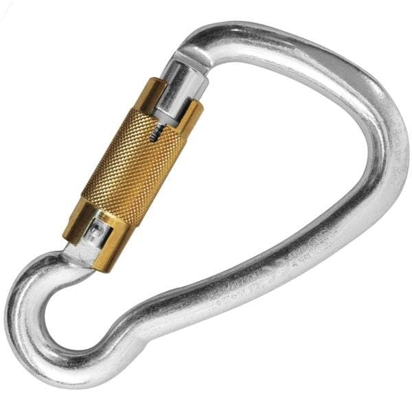 Kong Usa Carabiner, Asymmetric, 125 mm Length, 23 mm Gate Opening, Carbon steel, Polished - 435LR011PKK
