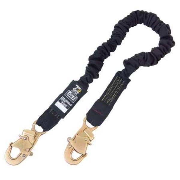 3M Dbi-Sala Shock Absorbing Lanyard, 6 ft., Black - 1246518