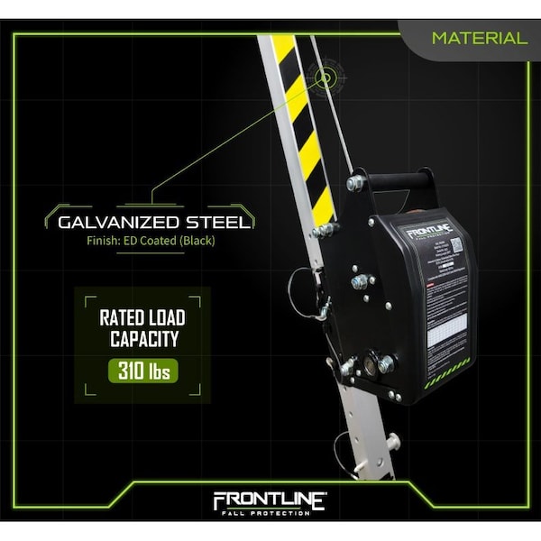 Frontline MEGApod 60' Confined Space Winch with Galvanized Steel Cable - RUW60