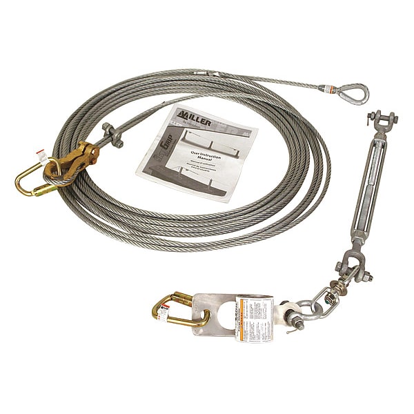Honeywell Miller Stainless Steel Lifeline Kit, 30 ft., 310 lb Weight Capacity - SGLLK-FS/30FT