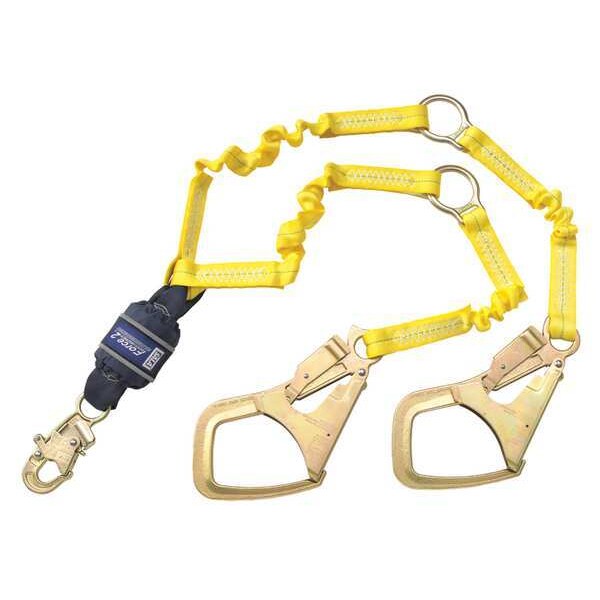 3M Dbi-Sala Shock Absorbing Lanyard, 6 ft., Yellow - 1246152