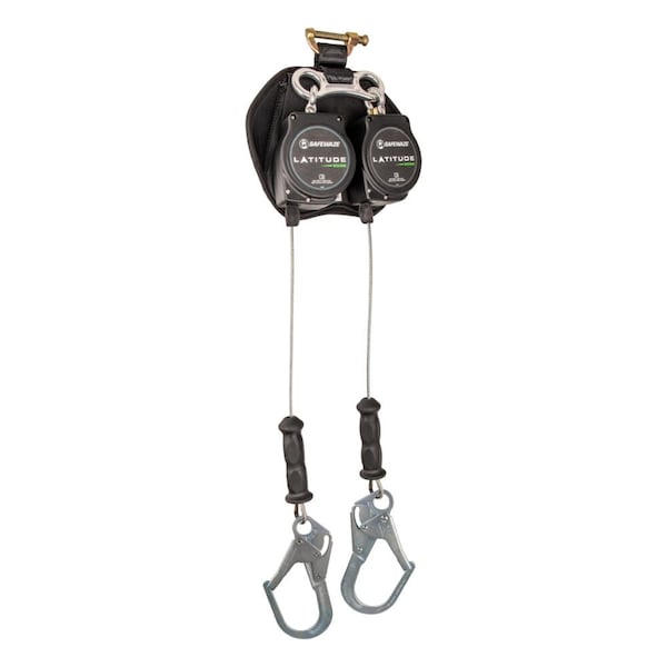 Safewaze Latitude Edge 11' Dual Cable SRL Steel Rebar Hook - SW8008-11LE-RBHDL