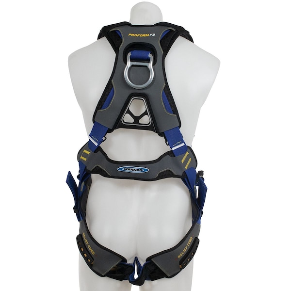 Werner Harness, Tongue Buckle Leg, Black/Blue, XL - H012004
