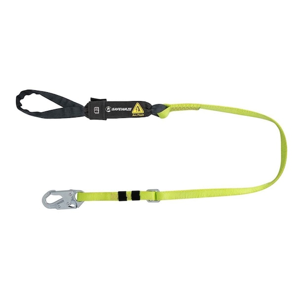 Safewaze Arc Flash 4'-6' Adjustable Energy Absorbing Lanyard Snap Hook, Soft Loop - FS560-AF-SE-AJ