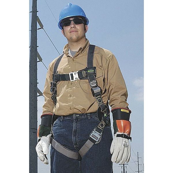 Honeywell Miller Revolution(R) Arc-Flash Rated Full Body Harness, L/XL, 400 lb., Quick-Connect Chest/ Back D-Ring - RKNAR-QC/UBK