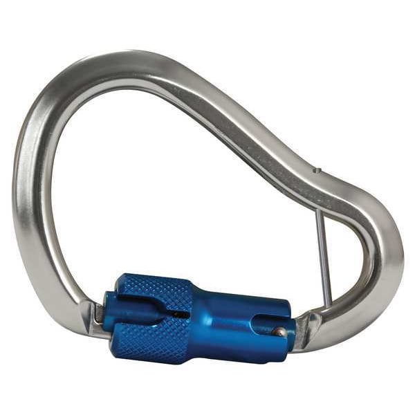 Falltech Carabiner, Twist-Lock, Pear, 3 3/4 in Length, 7/8" Gate Opening, Aluminum, natural - 8466A