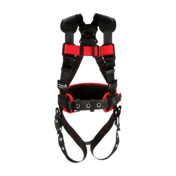 3M Protecta Protecta(R) Harness, 2XL, 420 lb., Friction / Pass-Through Chest/ Tongue Leg Buckles, Back D-Ring - 1161303