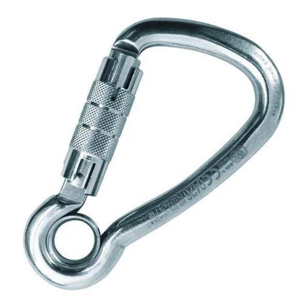 Kong Usa Carabiner, Auto-Lock, 124mm Length, Stainless Steel, Silver - 535LRGPP5K