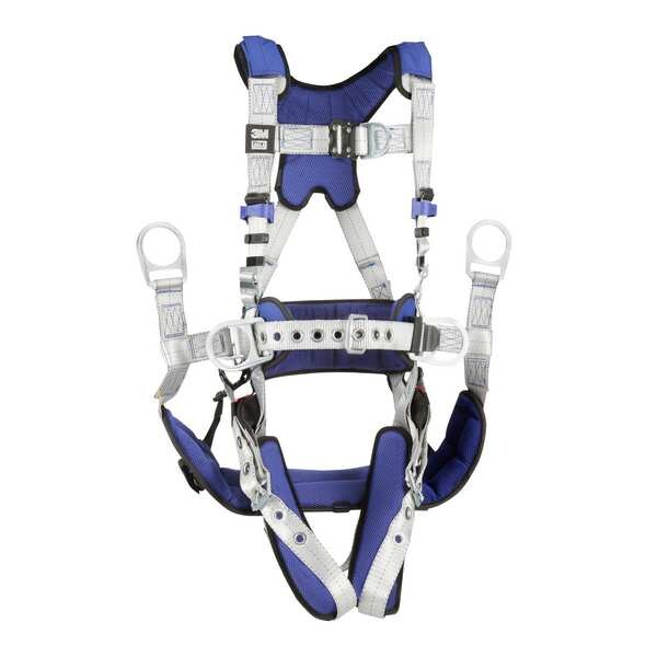3M Dbi-Sala ExoFit(TM) X100 Fall Protection Harness, XL, 420 lb, Quick-Connect Chest/ Tongue Leg Buckles - 1401143
