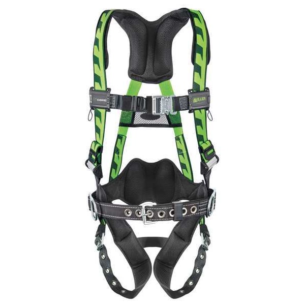 Honeywell Miller AirCore(TM) Full Body Harness, 2XL/3XL, 400 lb., Quick-Connect Chest/ Tongue Leg Buckles - AC-TB-BDP2/3XLGN