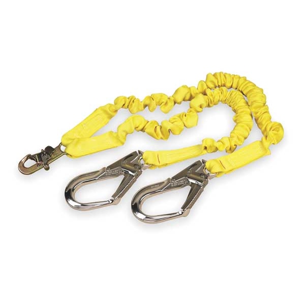 3M Dbi-Sala Shock Absorbing Lanyard, 6 ft., Yellow - 1244409
