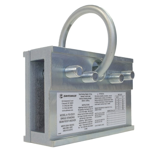 Safewaze Standing Seam Roof Anchor - FS-EX311