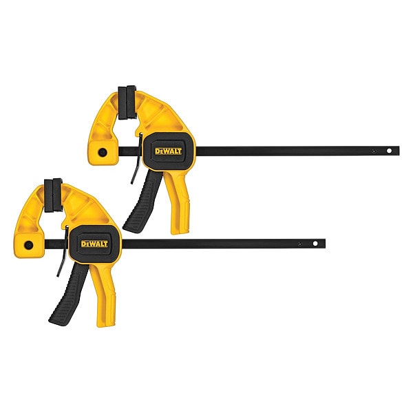Dewalt 4-1/2" Bar Clamp, Nylon Handle and 1 1/2 in Throat Depth, 2 PK - DWHT83148