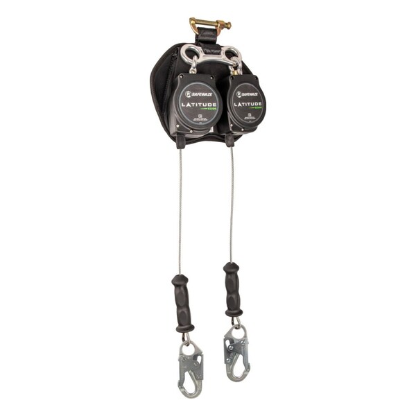 Safewaze Latitude Edge 11' Dual Cable SRL Steel Snap Hook - SW8008-11LE-DL