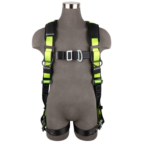 Safewaze PRO Full Body Harness: 1D, MB Chest, FD, TB Legs, 3X - FS185-FD-3X