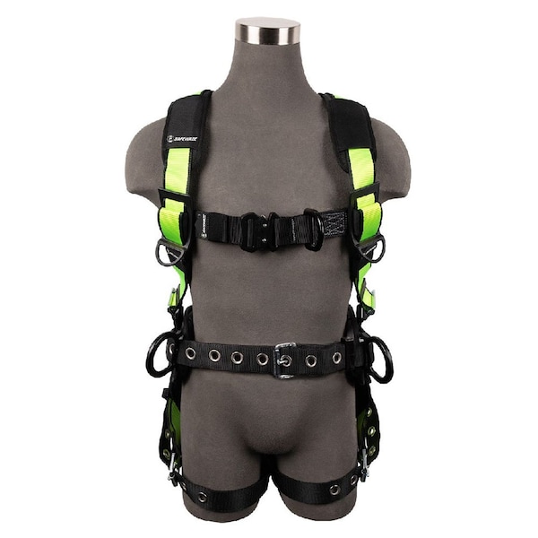 Safewaze Wind & Tower Construction Harness: Alu 3D, Alu QC Chest, Alu FD, TB Legs - FS377