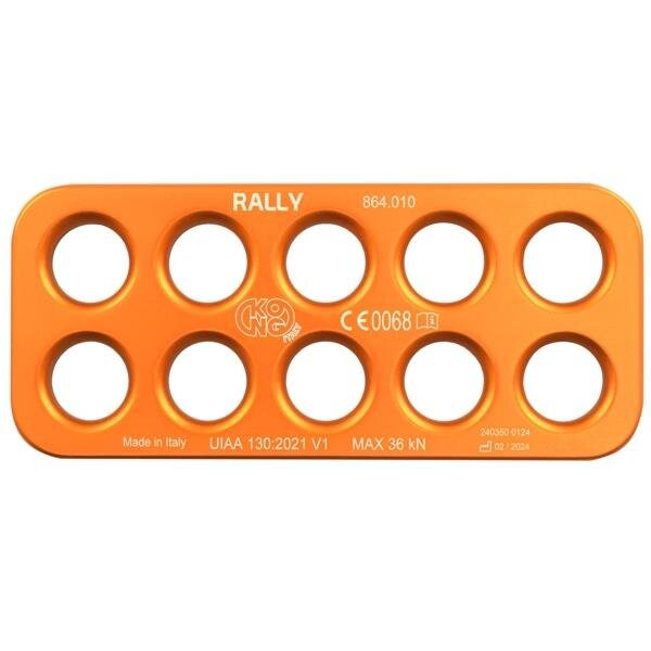 Kong Usa Rally Rigging Plate, 10 Beveled Holes, Org - 864O10400KK