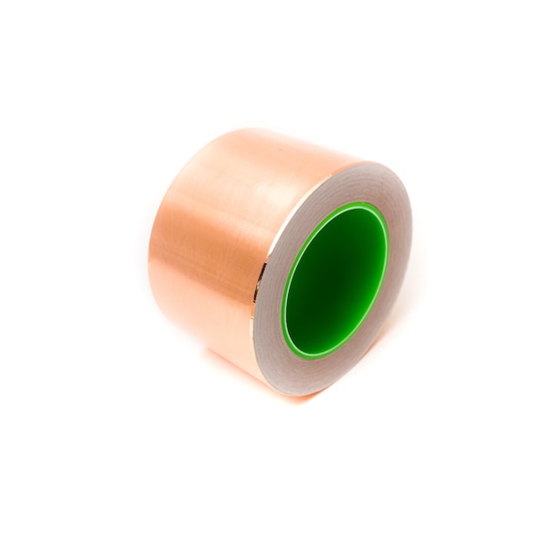 Cinta de papel de cobre de Bertech con adhesivo conductor, 125 mm x 36 yardas - CFT-125mm