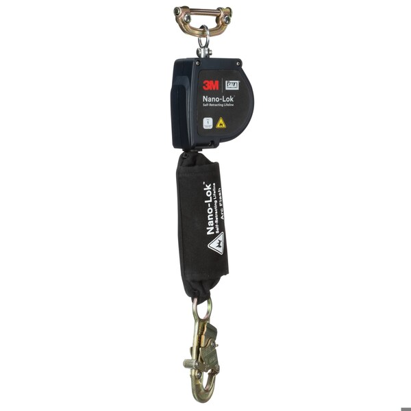 3M Dbi-Sala Self-Retracting Lifeline, 420 lb Weight Capacity, Black - 3100573