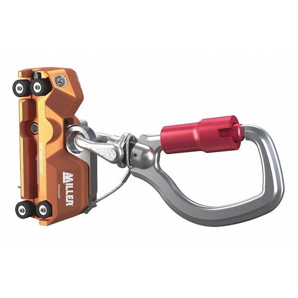 Honeywell Miller Fall Arrest Device, 8 1/2 in, 310 lb Weight Capacity, Silver/Orange - 27441C