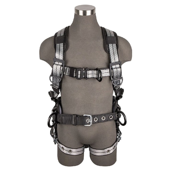 Safewaze PRO+ Slate Construction Harness: Alu 3D, Alu QC Chest, Alu FD, TB Legs - PRO35